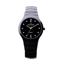 Image of Skagen Ceramic Kollektion, sort unisex ur, 817SBXBC